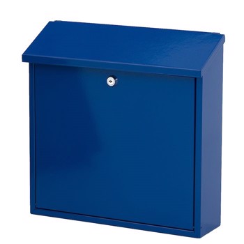 Postkasse, Malagan, 11,5x37x37cm, blå